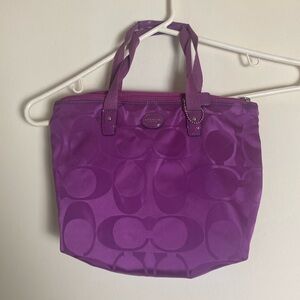 Up for sale this beautiful raspberry handbag by Coach A super light great deal!